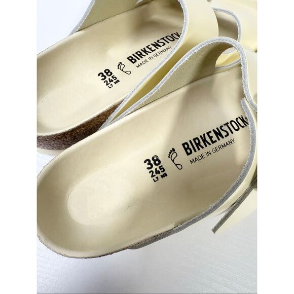 Birkenstock Arizona Big Buckle High Shine Butter Leather Patent 38 7 - Picture 4 of 5